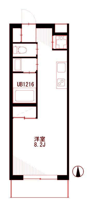 NEXUS日吉(ワンルーム/1階)の間取り写真