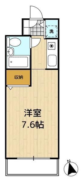 ジョイフル中山壱番館(1K/2階)の間取り写真