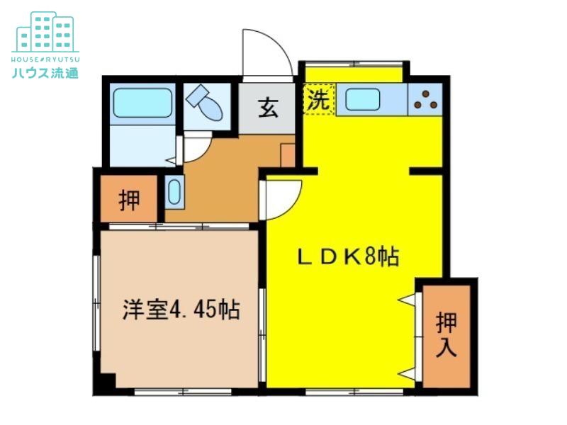 グリーンマンション網場I(1LDK/3階)の間取り写真
