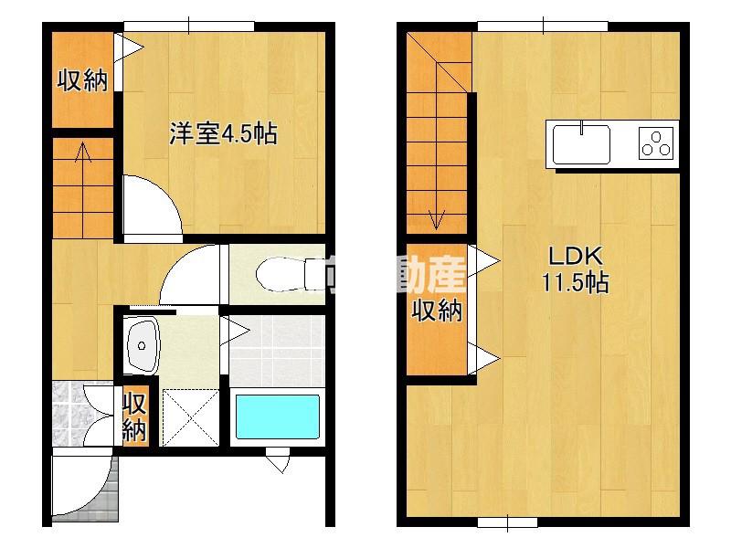 CREDO基山II103(1LDK/1階)の間取り写真