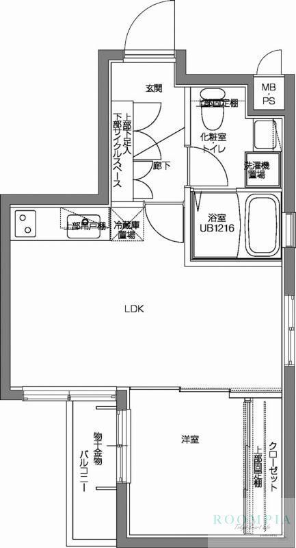 パティーナV代々木上原(1LDK/4階)の間取り写真