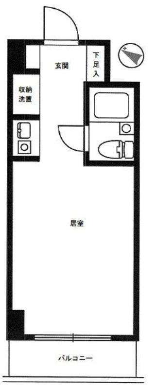 スカイコート川崎(ワンルーム/3階)の間取り写真