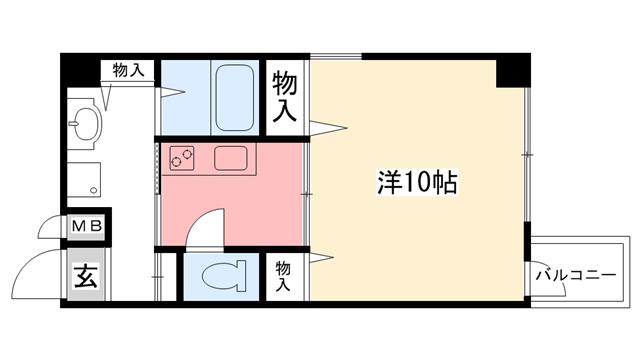 STONE MANOR(1K/4階)の間取り写真