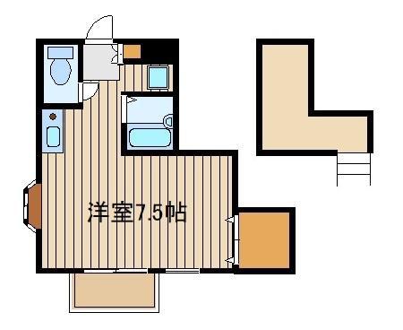 スターフィールド一番館(ワンルーム/2階)の間取り写真