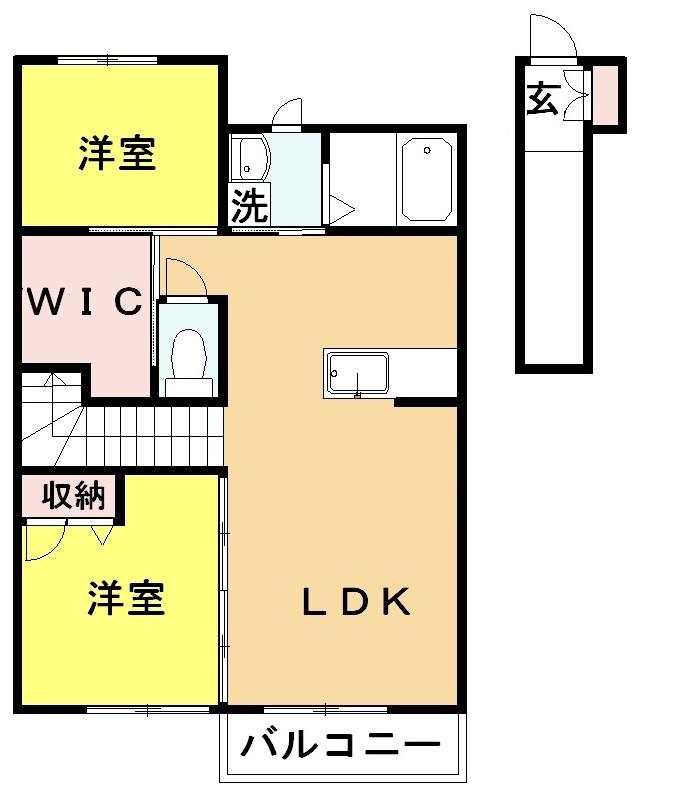 メゾンルミエール(2LDK/1階)の間取り写真