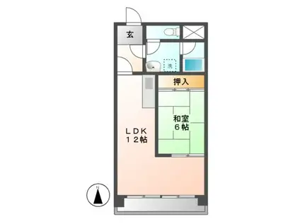 新栄第7ロイヤルマンション(1LDK/7階)の間取り写真