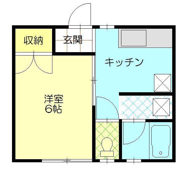 コンフォート95山王(1K/1階)の間取り写真