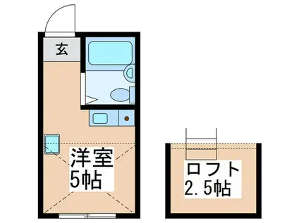 ベルビー関町(ワンルーム/1階)の間取り写真
