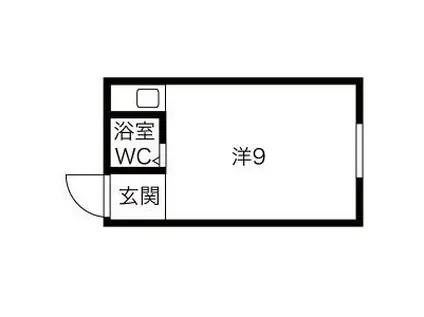 ルミエール神戸高雄台(ワンルーム/1階)の間取り写真