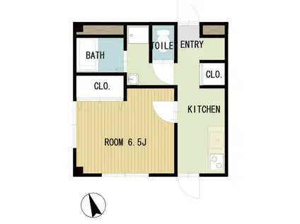 ドエルエミネンス(1K/1階)の間取り写真