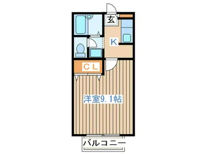 パインチグリスIIA(1K/1階)の間取り写真