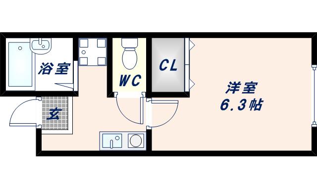 メゾン双葉(1K/2階)の間取り写真