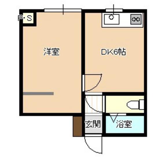 いわて銀河鉄道線 青山駅(岩手) 徒歩23分 3階建 築42年(1K/1階)の間取り写真