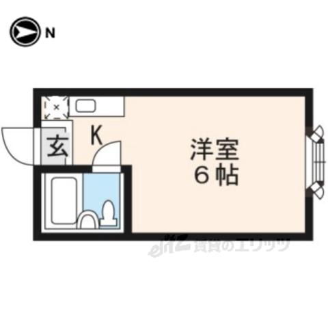 サニーハイツ(1K/1階)の間取り写真