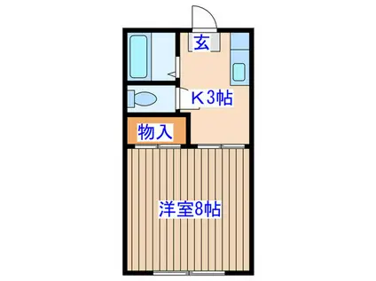 STコーポ(1K/1階)の間取り写真