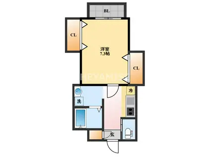 プチメゾン宇都パート2(1K/1階)の間取り写真