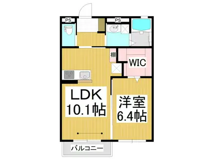 AONUMA TERRACE(1LDK/1階)の間取り写真