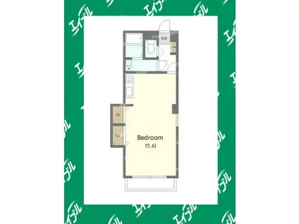 庄内ハウス(ワンルーム/7階)の間取り写真