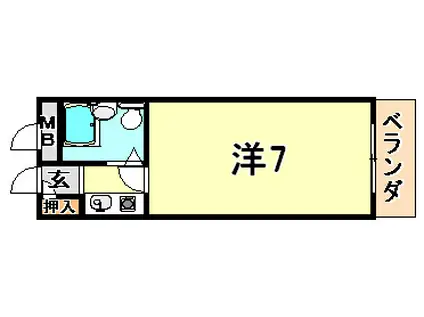 アネックス戸崎(1K/3階)の間取り写真