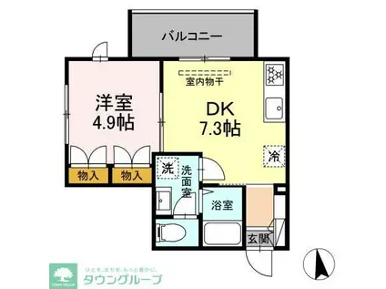 LUCIR SHIROKANEDAI 1(1DK/3階)の間取り写真