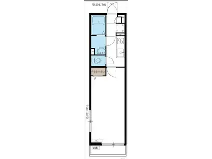 リブリ・CASAオダサガ(1K/2階)の間取り写真