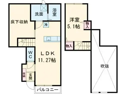 リベルタ(1LDK/1階)の間取り写真