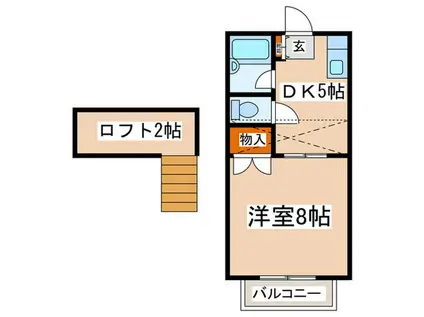 プリヴェM(1DK/1階)の間取り写真