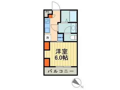 リブリ・ESPOIR 参番館(1K/2階)の間取り写真