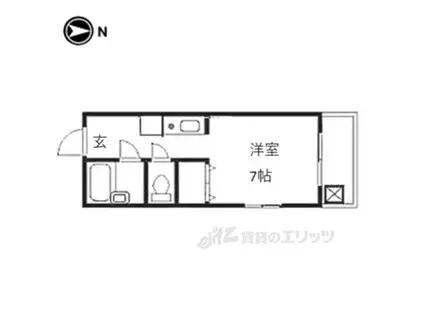 アークみささぎ(ワンルーム/1階)の間取り写真