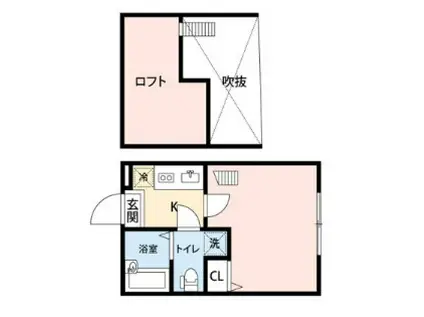 ラルク上永谷(1K/1階)の間取り写真