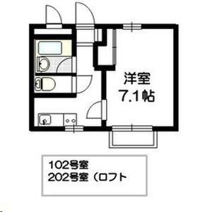 タウンハウスM(1K/1階)の間取り写真