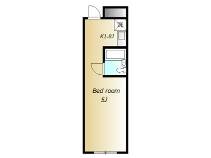 三洋ガーデン世田谷(1K/2階)の間取り写真