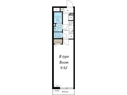 リブリ・BERET(1K/2階)の間取り写真