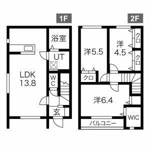 MERVEILLE Ⅱ(3LDK/1階)の間取り写真