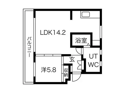 RE・LUFFY(1LDK/4階)の間取り写真