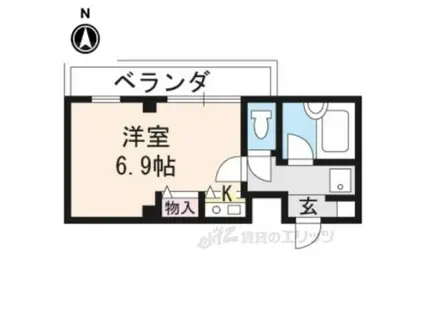 エリッツ9(ワンルーム/4階)の間取り写真