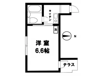 レーベンハイツ(1K/1階)の間取り写真