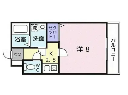 フレンドリートモ(1K/1階)の間取り写真