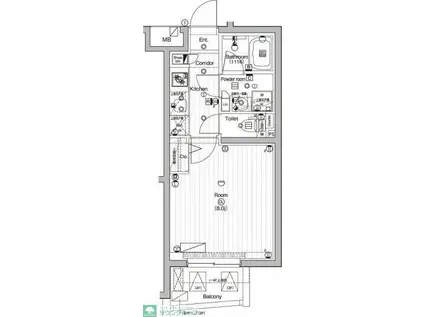 プレミアムキューブ下北沢(1K/4階)の間取り写真