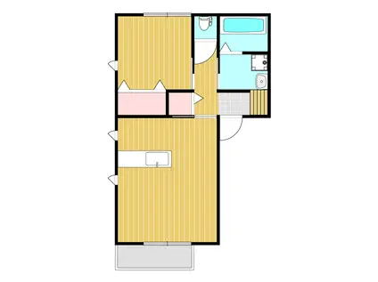 アーバンコートG(1LDK/2階)の間取り写真