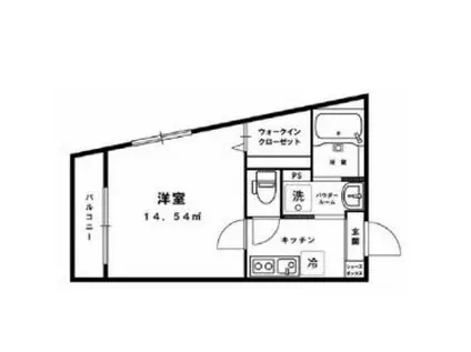 浅草KBビル(1K/3階)の間取り写真