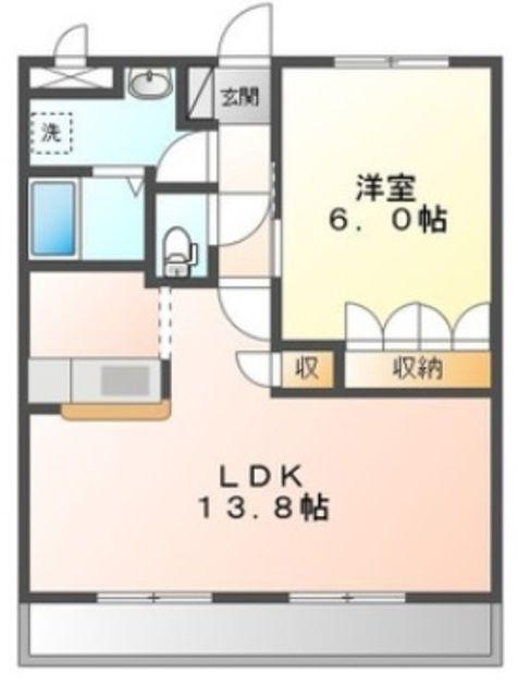 TIARA(1LDK/1階)の間取り写真