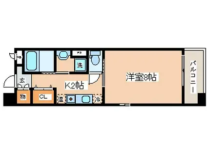 カーサ六甲友田町(1K/3階)の間取り写真