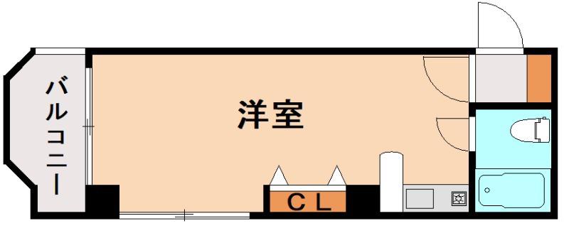 シティーガーデン奈良屋(ワンルーム/7階)の間取り写真