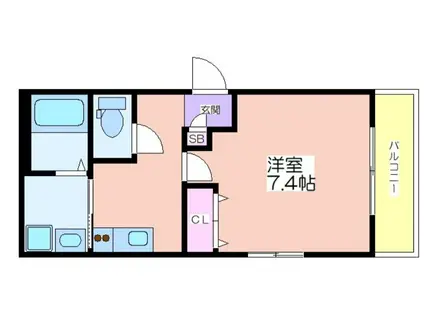 モレスヴィラ池田(1K/1階)の間取り写真