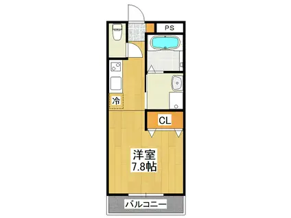 アルカディア(1K/3階)の間取り写真