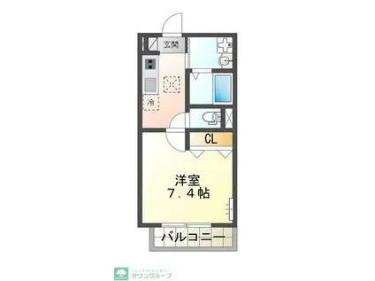 新堀2丁目 マンション工事(1K/1階)の間取り写真