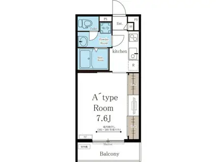 FERIO高松(1K/2階)の間取り写真