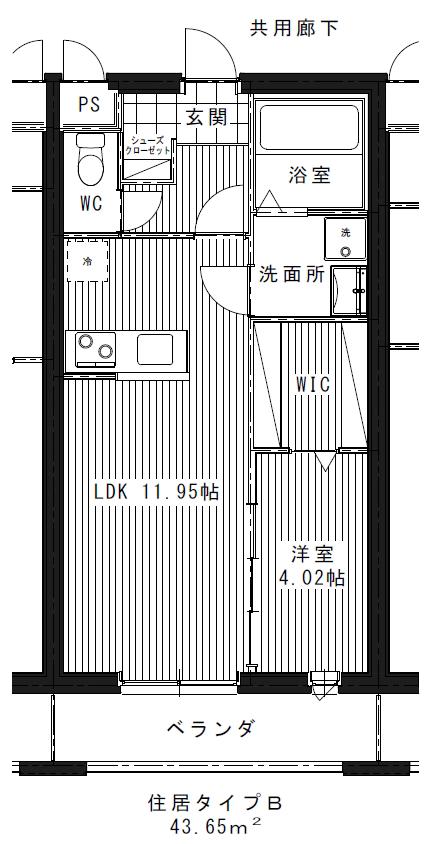 リュクス ドゥ ミネ(1LDK/2階)の間取り写真