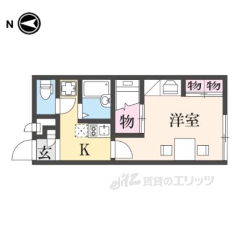 レオパレスIKARUGA 23(1K/2階)の間取り写真